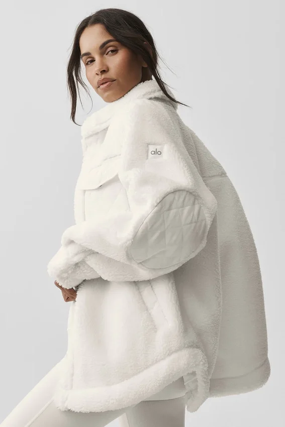Sherpa Edge Shacket - Ivory