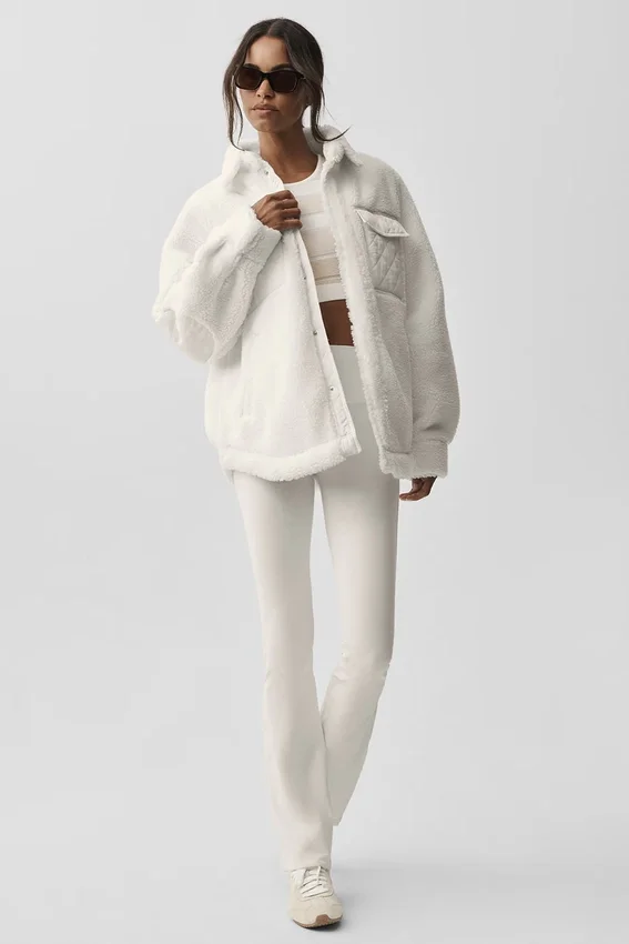 Sherpa Edge Shacket - Ivory