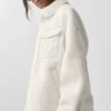 Sherpa Edge Shacket - Ivory