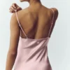 Silk Luminous Slip Dress - Pink Champagne