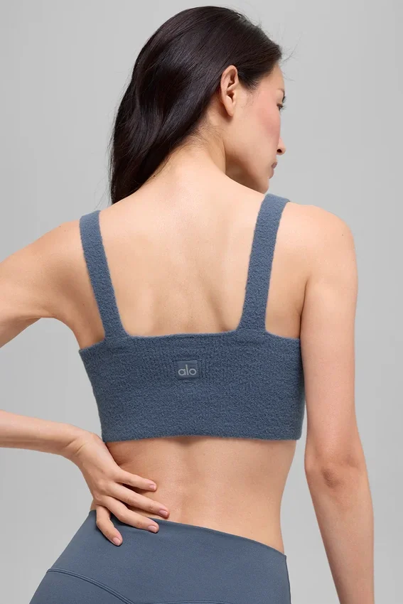 Snuggle up Sweater Bra - Bluestone