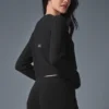 Snuggle up Sweater Cropped Cardigan - Black