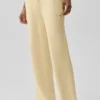 Snuggle up Sweater High-Waist Wide Leg Pant - Candlelight Yellow