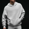 Sports Club Sweater Knit Hoodie - Athletic Heather Grey