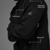 Sports Club Sweater Knit Hoodie - Black