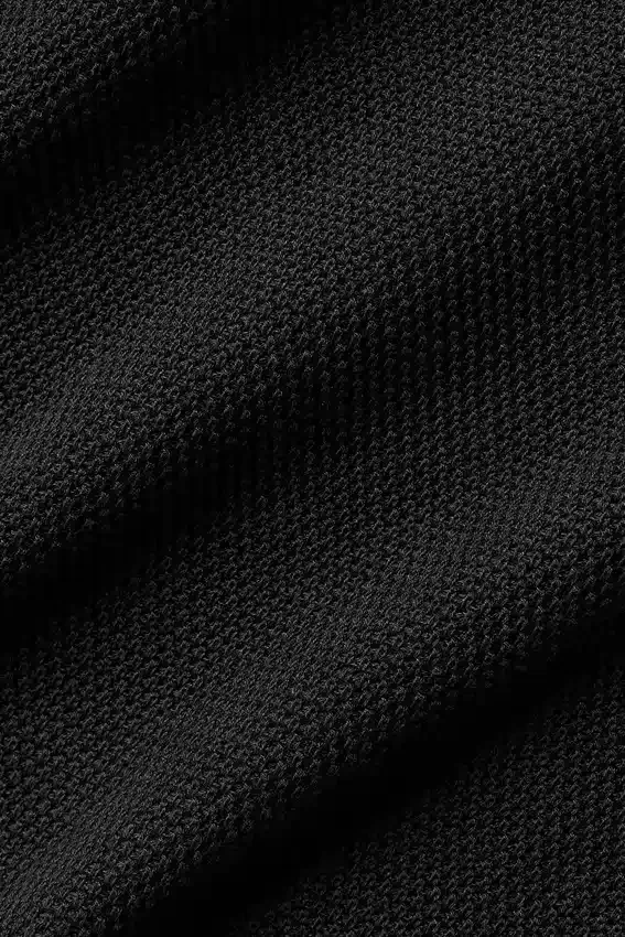 Sports Club Sweater Knit Hoodie - Black