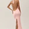 Summer Soiree Halter Maxi Dress - Sundrenched Pink