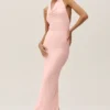 Summer Soiree Halter Maxi Dress - Sundrenched Pink