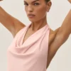 Summer Soiree Halter Maxi Dress - Sundrenched Pink