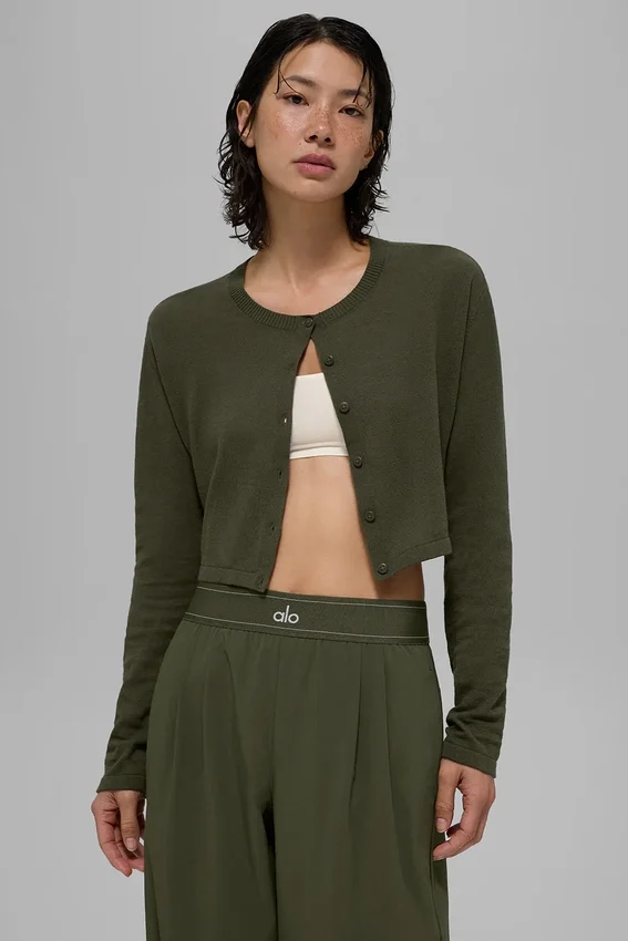 Supernatural Sweater Cardigan - Green Olive