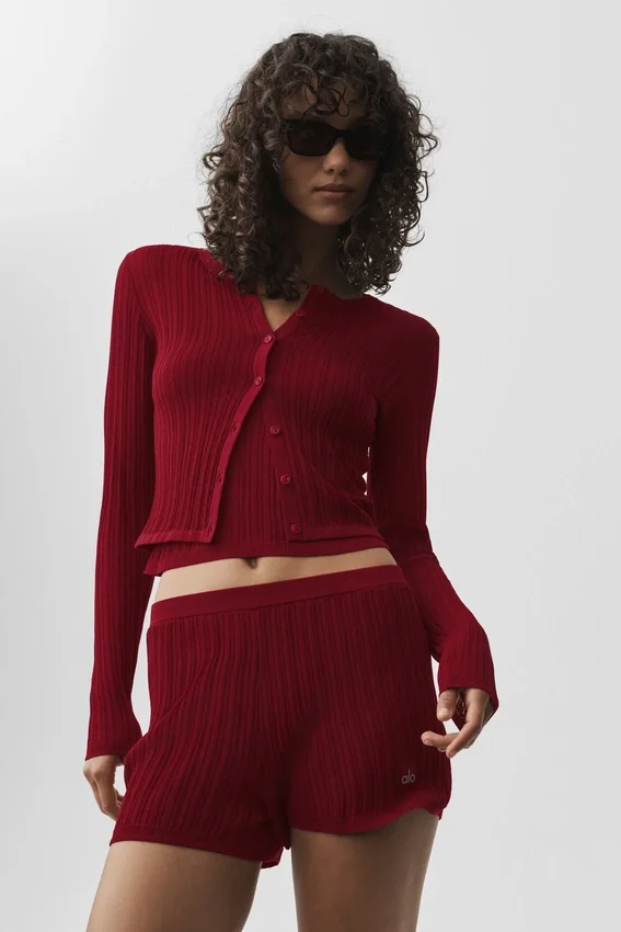Sweater Sunlit Cardigan - Summer Romance Red