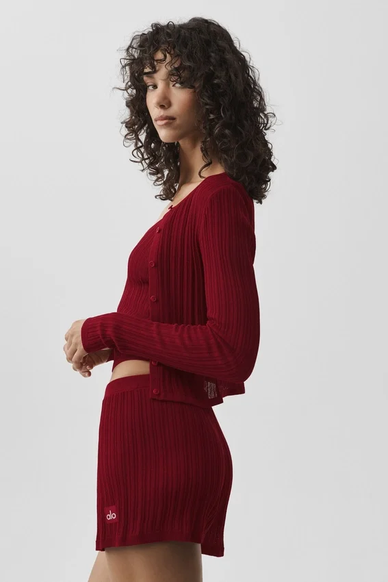 Sweater Sunlit Cardigan - Summer Romance Red