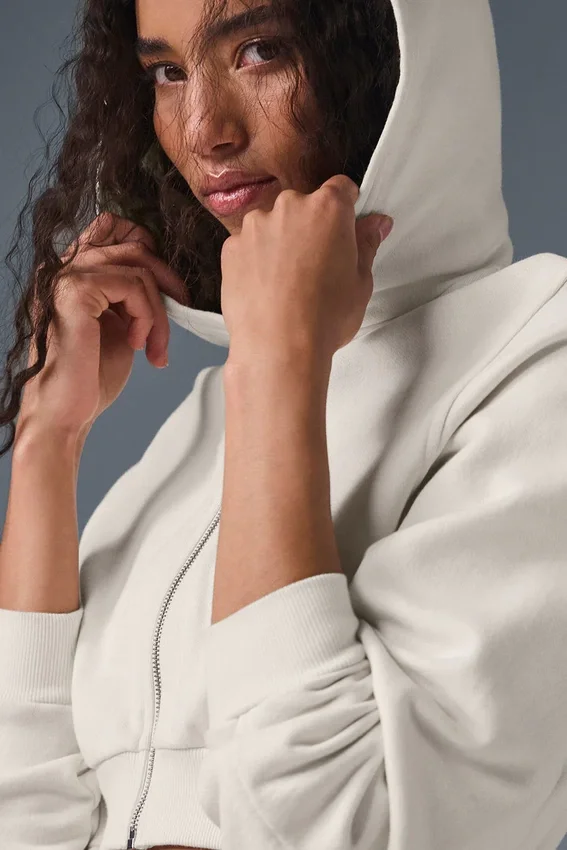 Sweet Escape Zip up Hoodie - Ivory