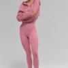 Sweet Escape Zip up Hoodie - Pink Wild Rose