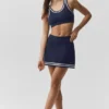 Tennis Club Sweater Knit Skirt - Navy/Ivory