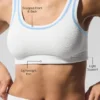 Tennis Club Sweater Knit Bra - White/Seashell Blue