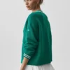 Tennis Club Sweater Knit Cardigan - Emerald Isle/Ivory