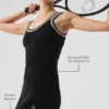 Tennis Club Sweater Knit Dress - Black/Ivory