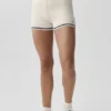 Tennis Club Sweater Knit Hot Short - Ivory/Navy