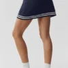 Tennis Club Sweater Knit Skirt - Navy/Ivory