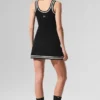Tennis Club Sweater Knit Tank - Black/Ivory