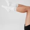 Unisex Half-Crew Performance Sock - White