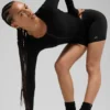 Unisex Half-Crew Scrunch Sock - Black