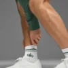 Unisex Half-Crew Throwback Sock - White/Clover Green