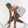 Unisex Half-Crew Throwback Sock - White/Emerald Isle