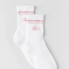 Unisex Half-Crew Throwback Sock - White/Vintage Pink