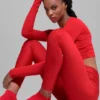 Unisex Performance Tab Sock - Bright Red
