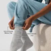Unisex Wool Cashmere Light Frosted Sock - Light Heather Grey/Ivory