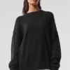 Unisex Wool Cashmere New Class Crewneck Sweater - Black