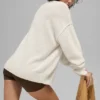 Unisex Wool Cashmere New Class Crewneck Sweater - Bone Heather