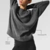 Unisex Wool Cashmere New Class Crewneck Sweater - Platinum Grey