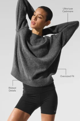 Unisex Wool Cashmere New Class Crewneck Sweater – Platinum Grey