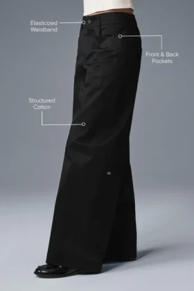 Wanderlust Wide Leg Trouser – Black