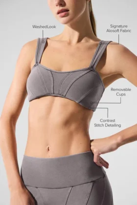 Washed Alosoft Sunray Bra – Cool Grey Wash