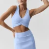 Airbrush High-Waist Good Form Tennis Skirt - Light Provence Blue