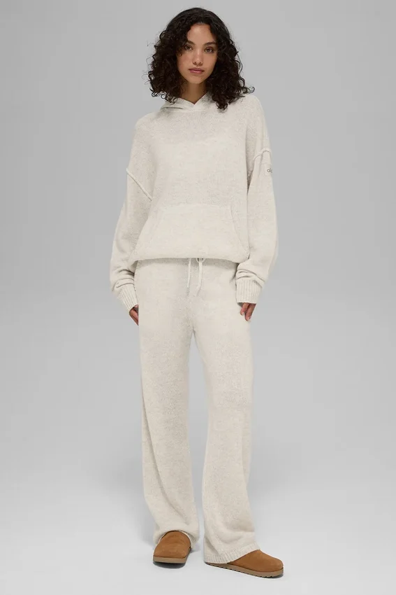 Wool Cashmere New Class Hoodie - Bone Heather
