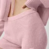 Wool Cashmere Ribbed Noble Short - Vintage Pink