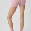 Wool Cashmere Ribbed Noble Short - Vintage Pink