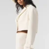 Wool Cropped Metro Trench - Ivory